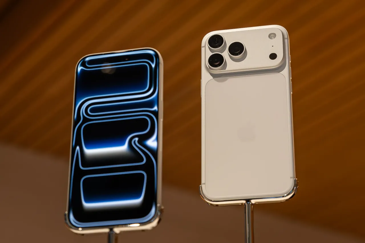 Apple's iPhone 17 Pro models on display in a store