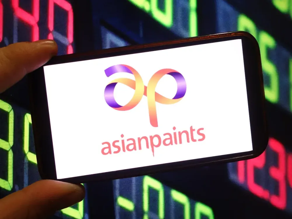 In this photo illustration, the Asian Paints company logo is seen displayed on a smartphone screen. (Photo Illustration by Piotr Swat/SOPA Images/LightRocket via Getty Images)