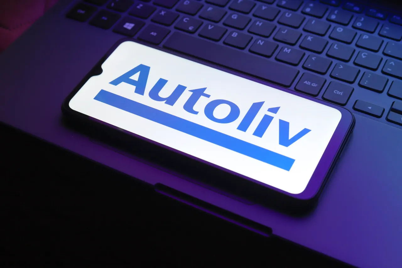 The Autoliv, Inc. logo appears on a smartphone screen in this illustration photo in Reno, United States, on January 3, 2025. (Photo Illustration by Jaque Silva/NurPhoto via Getty Images)