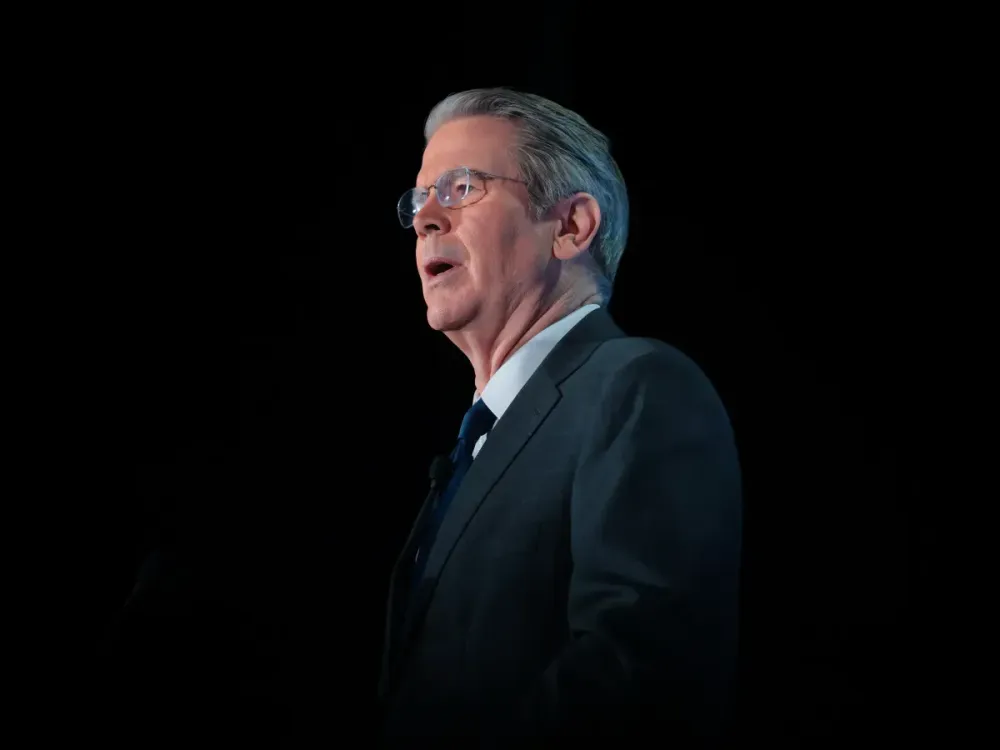 U.S. Treasury Secretary Scott Bessent speaks at the American Bankers Association Summit on April 09, 2025. (Photo by Kayla Bartkowski/Getty Images)