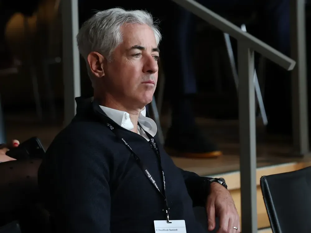 Bill Ackman, CEO and portfolio manager at Pershing Square Capital Management, attends the New York Times annual DealBook summit at Jazz at Lincoln Center on December 04, 2024 in New York City. (Photo by Michael M. Santiago/Getty Images)