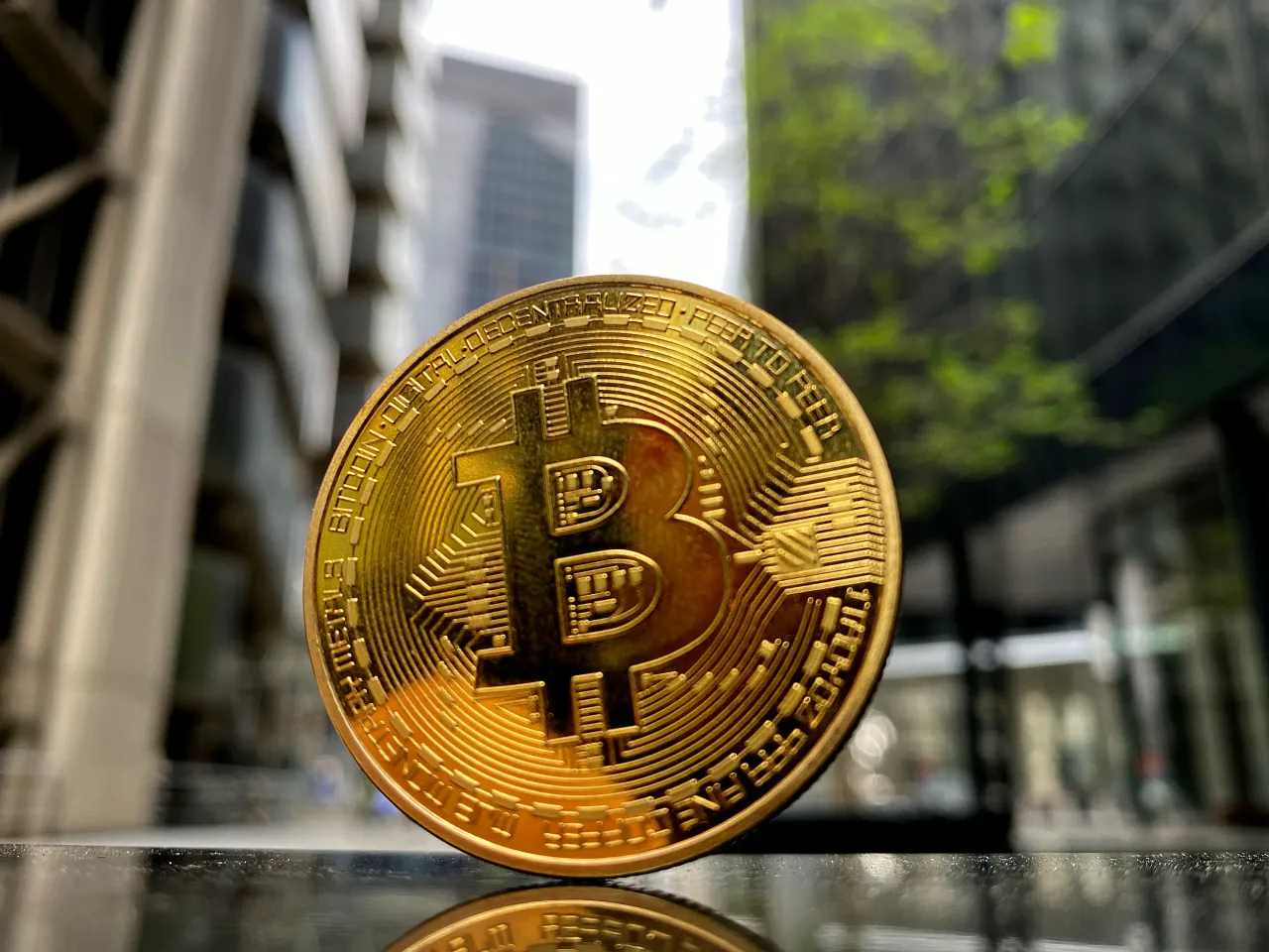  In this photo illustration, a visual representation of Bitcoin cryptocurrency is pictured on May 30, 2021 in London, England. Bitcoin is a decentralised digital currency, which has been in use since 2009. (Photo illustration by Edward Smith/Getty Images)