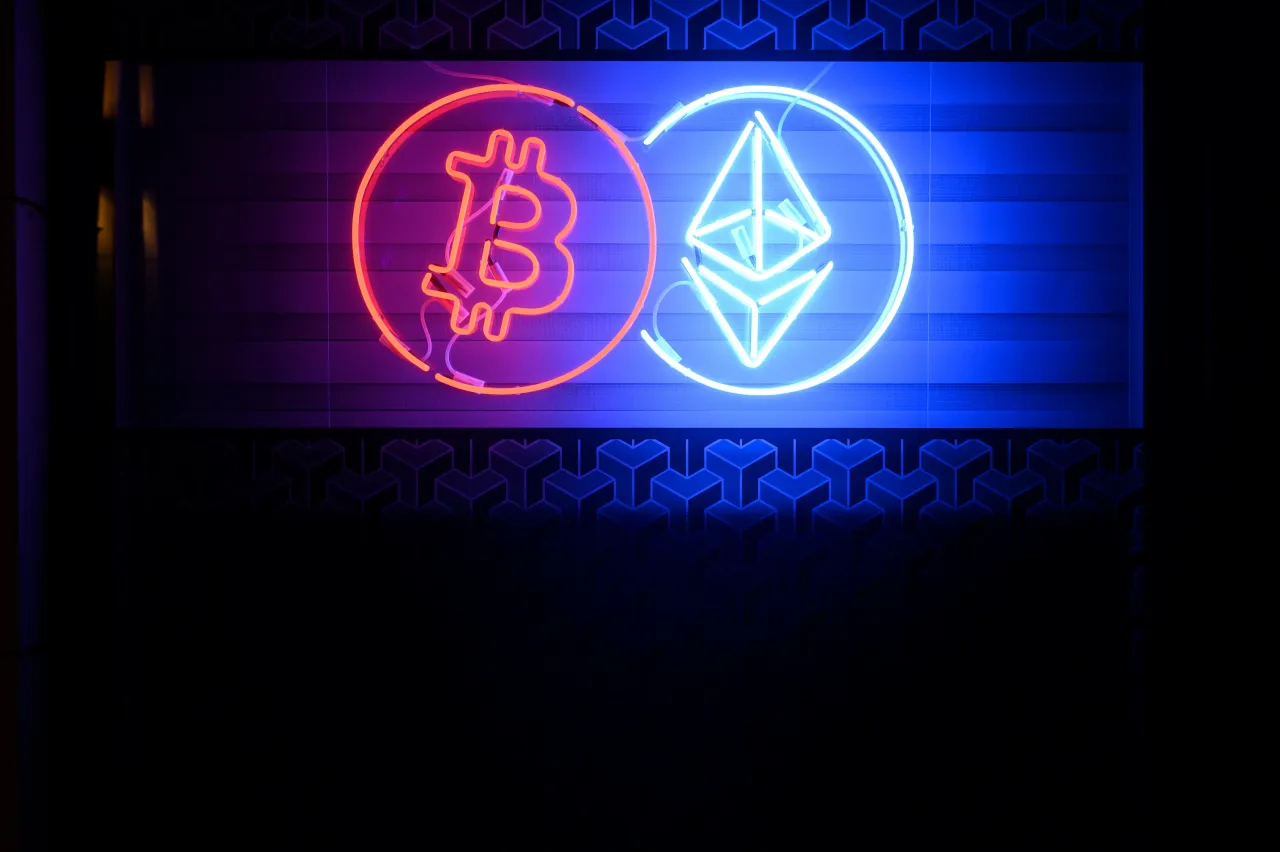 A neon sign advertises a Bitcoin and Ethereum crypto currency exchange in Warsaw, Poland, on January 4, 2025. (Photo by NurPhoto/Getty Images)