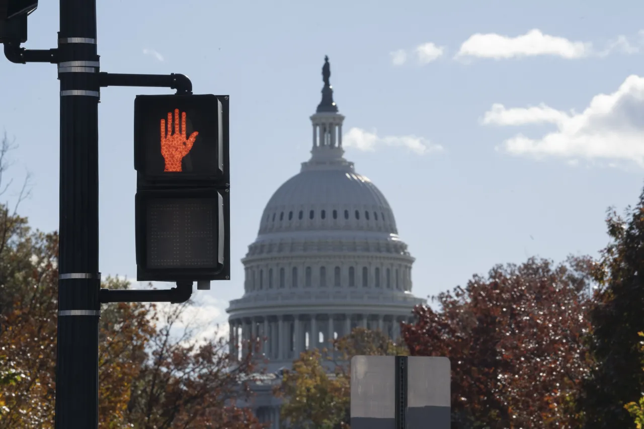 The United States Capitol building is seen in Washington D.C., United States, on November 11, 2025. (Photo by Celal Gunes/Anadolu via Getty Images)