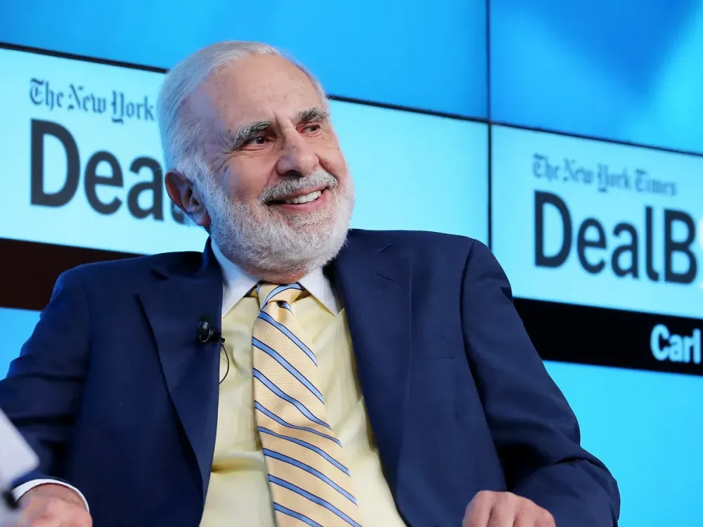 Chairman of Icahn Enterprises Carl Icahn participates in a panel discussion