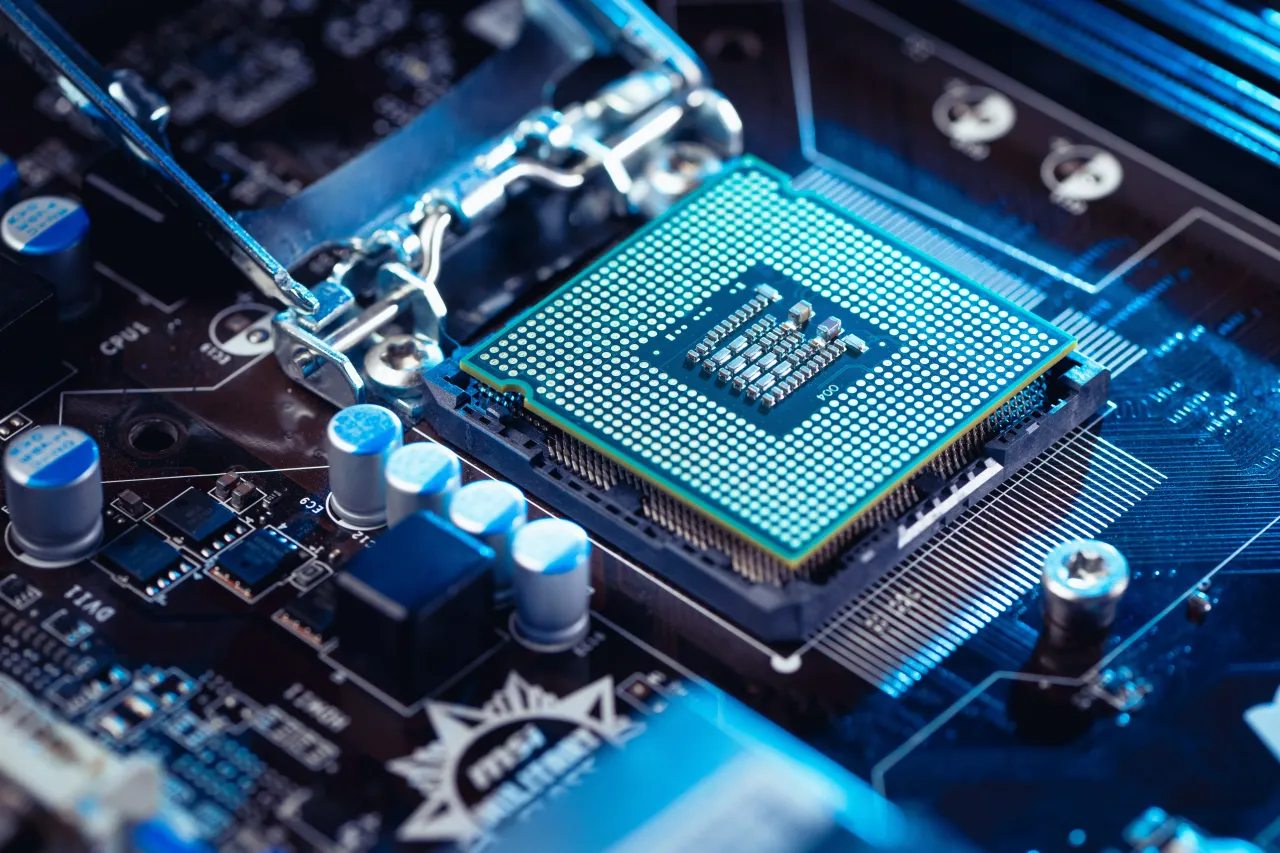 The close-up view of a CPU socket on a computer motherboard. (Representative image courtesy of Narumon Bowonkitwanchai via Getty Images)