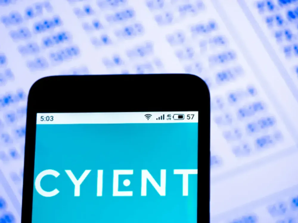 In this photo illustration a Cyient Limited logo seen displayed on a smartphone. (Photo Illustration by Igor Golovniov/SOPA Images/LightRocket via Getty Images)