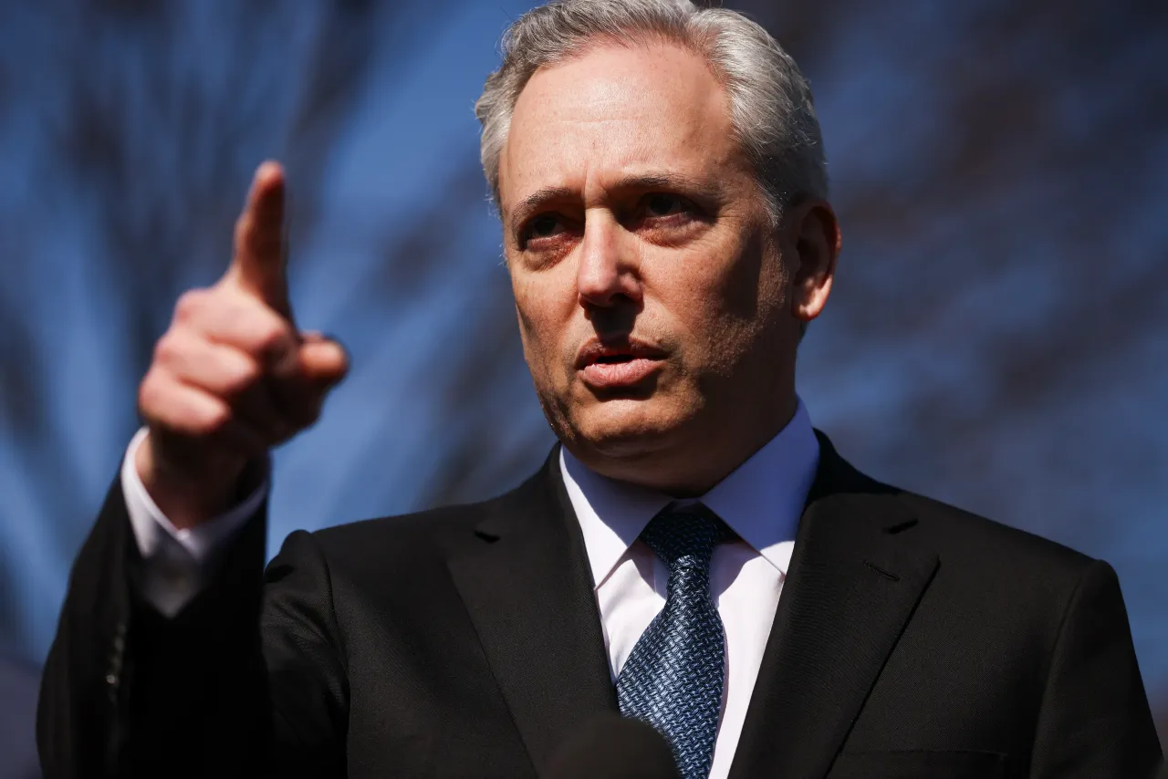 David Sacks, U.S. President Donald Trump's AI and Crypto Czar, speaks to press outside of the White House on March 07, 2025 in Washington, DC about the executive order on Crypto and U.S. Digital Asset Stockpile. (Photo by Kayla Bartkowski/Getty Images)