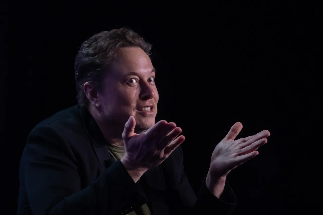 Elon Musk, co-founder of Tesla and SpaceX and owner of X Holdings Corp., speaks at the Milken Institute's Global Conference at the Beverly Hilton Hotel,on May 6, 2024 in Beverly Hills, California. (Photo by Apu Gomes/Getty Images)