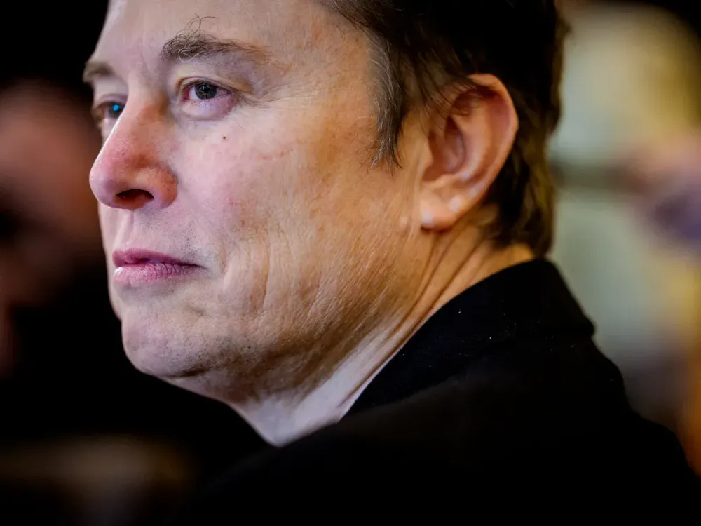 White House Senior Advisor, Tesla, and SpaceX CEO Elon Musk attends a Cabinet meeting at the White House on April 30, 2025, in Washington, DC.  (Photo by Andrew Harnik/Getty Images)