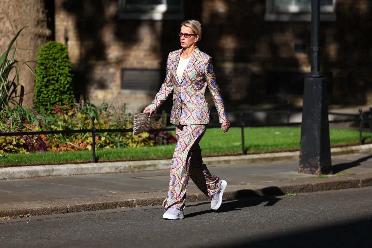 Emma Walmsley, CEO of GSK plc arrives for a reception held for UK and EU businesses at Downing Street on May 19, 2025 in London, England.  (Photo by Peter Nicholls/Getty Images)