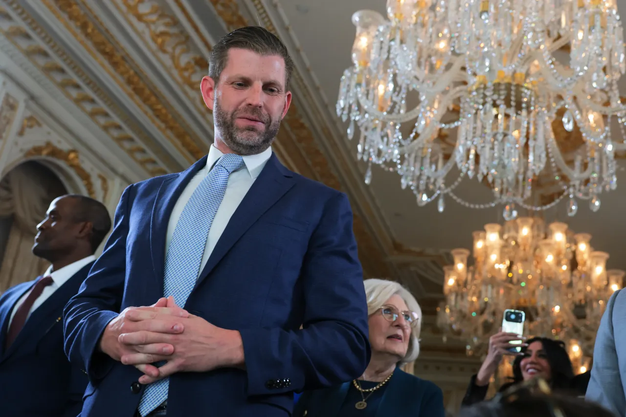Eric Trump, son of U.S. President Donald Trump, attends a Road Dedication Ceremony at Mar-a-Lago on January 16, 2026 in Palm Beach, Florida. (Photo by Anna Moneymaker/Getty Images)