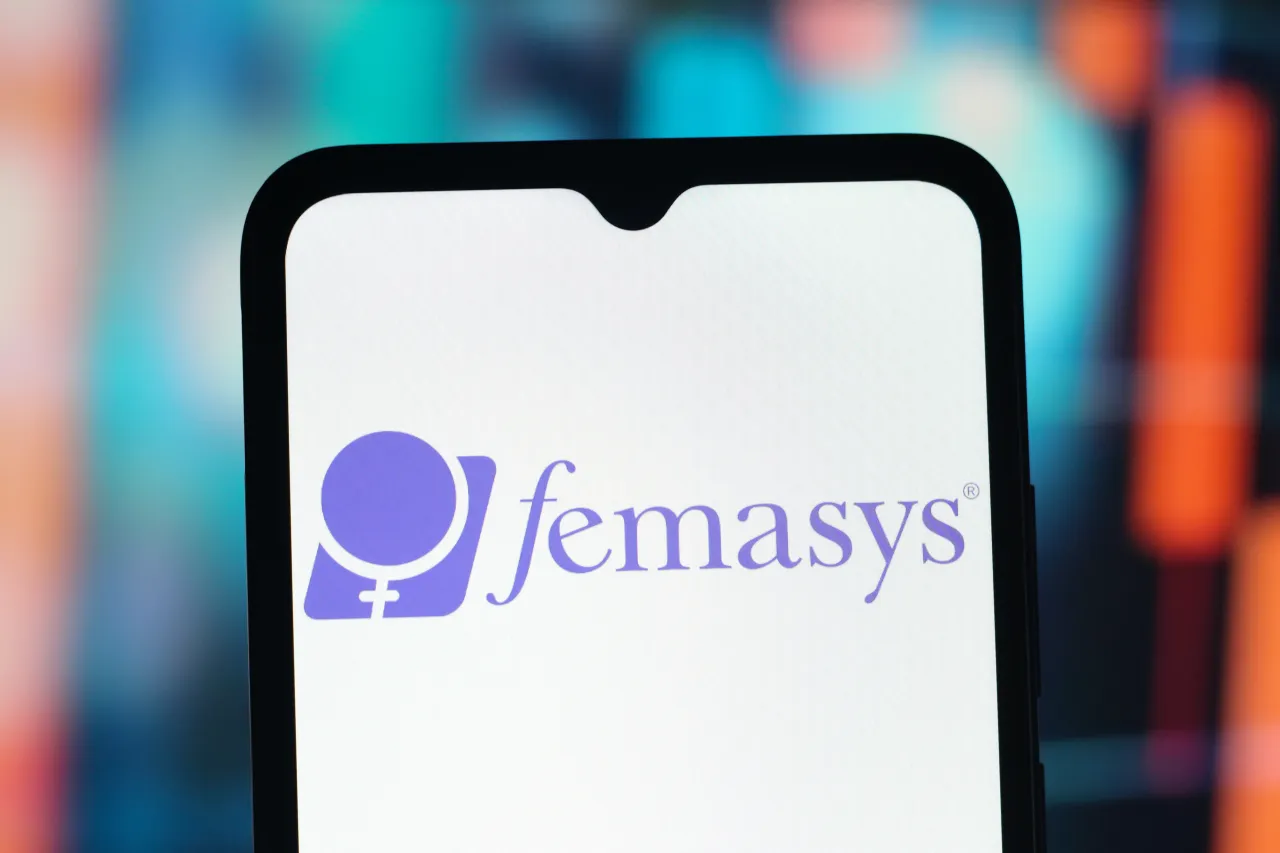 In this photo illustration, the Femasys logo is seen displayed on a smartphone screen. (Photo Illustration by Thomas Fuller/SOPA Images/LightRocket via Getty Images)