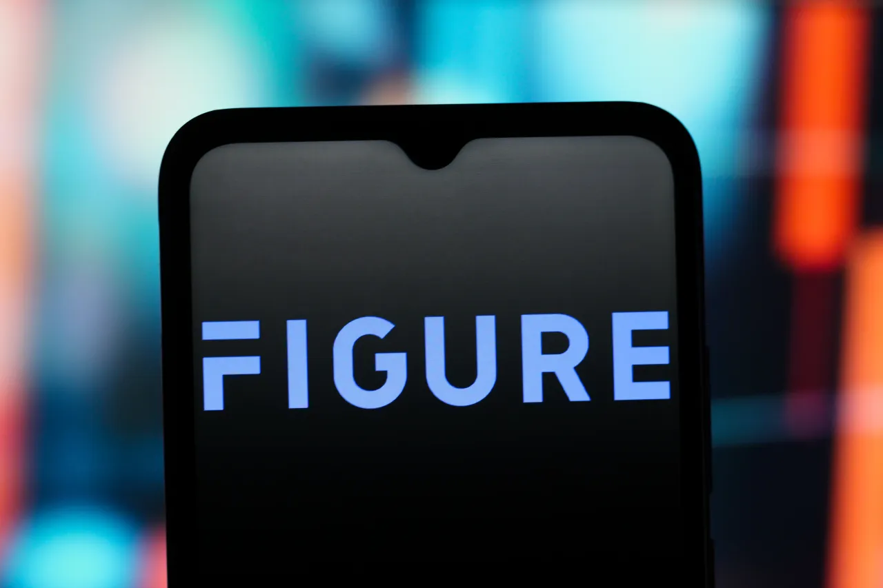  In this photo illustration, the Figure Technology Solutions logo is seen displayed on a smartphone screen. (Photo Illustration by Thomas Fuller/SOPA Images/LightRocket via Getty Images)