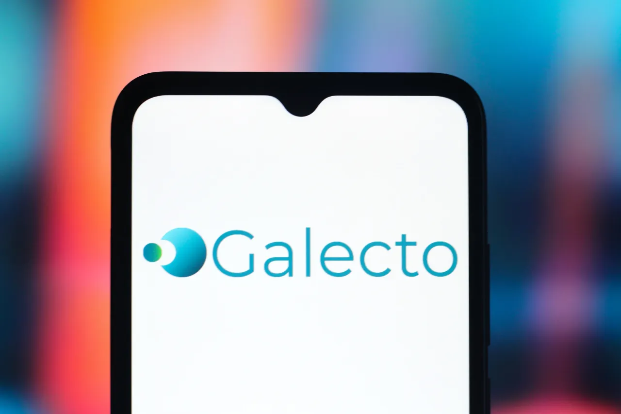 In this photo illustration, the Galecto Biotech logo is seen displayed on a smartphone screen. (Photo Illustration by Thomas Fuller/SOPA Images/LightRocket via Getty Images)