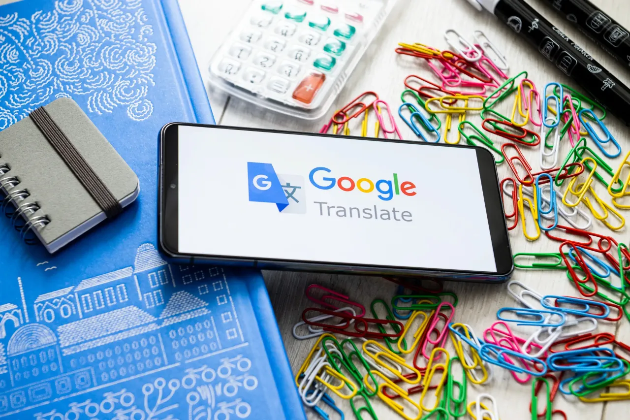 In this photo illustration a Google Translate logo seen displayed on a smartphone. (Photo Illustration by Mateusz Slodkowski/SOPA Images/LightRocket via Getty Images)