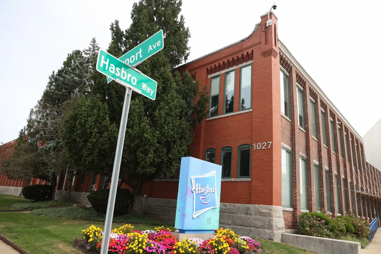 Exterior of Hasbro headquarters in Rhode Island as of September 18, 2024. (Photo by Jonathan Wiggs/The Boston Globe via Getty Images)