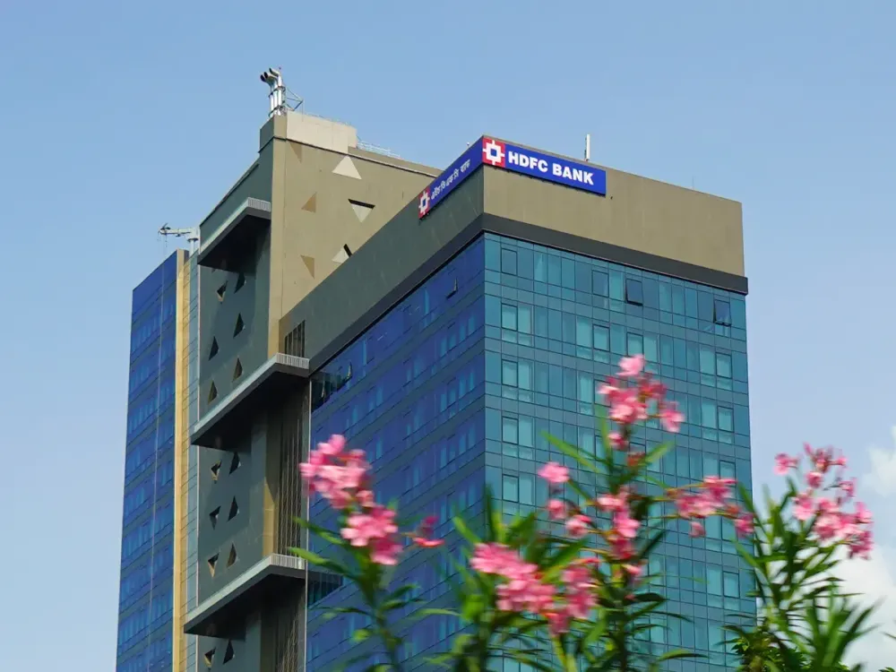 A picture shows the HDFC Bank regional head office in Kolkata, India, on May 21, 2025. (Photo by Sudipta Das/NurPhoto via Getty Images)