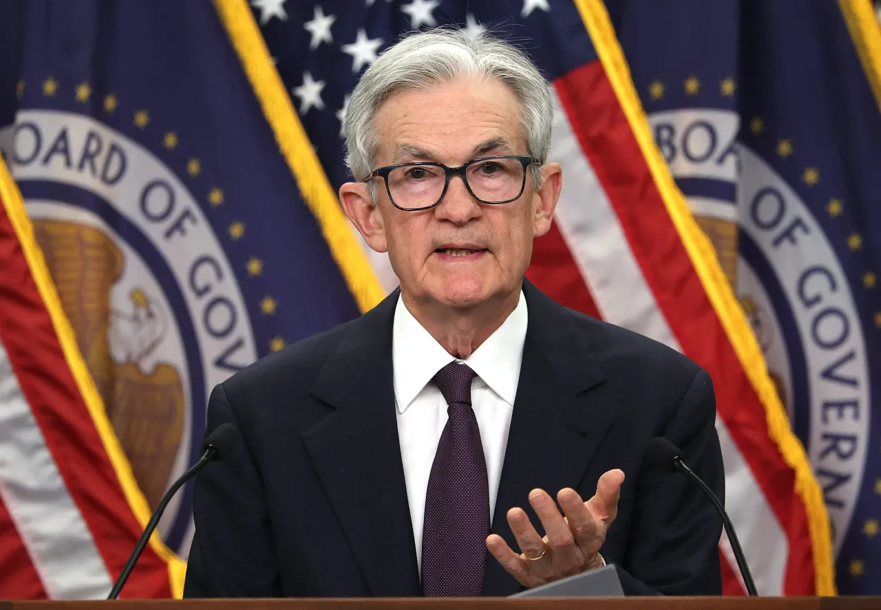  Federal Reserve Board Chairman Jerome Powell holds a news conference following a Federal Open Market Committee meeting on June 18, 2025