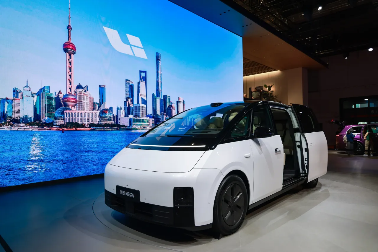 Li Auto Mega Home vehicle is on display during the 21st Shanghai International Automobile Industry Exhibition on April 24, 2025 in Shanghai, China. (Photo by Gao Yang/VCG via Getty Images)