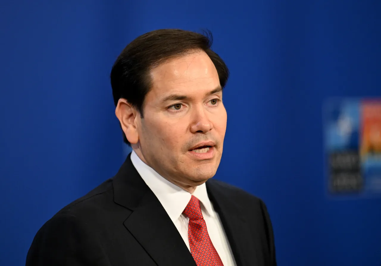 US Secretary of State Marco Rubio during the NATO Foreign Ministers' Informal Meeting held at the NEST Congress Center in Belek, Antalya, Turkiye on May 15, 2025. (Photo by Rasit Aydogan/Anadolu via Getty Images)