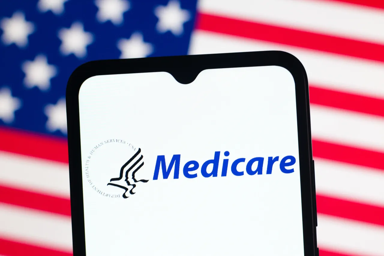 In this photo illustration, the United States Medicare logo is seen displayed on a smartphone screen. (Photo Illustration by Thomas Fuller/SOPA Images/LightRocket via Getty Images)