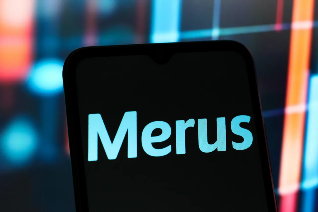 In this photo illustration, the Merus logo is seen displayed on a smartphone screen. (Photo Illustration by Thomas Fuller/SOPA Images/LightRocket via Getty Images)