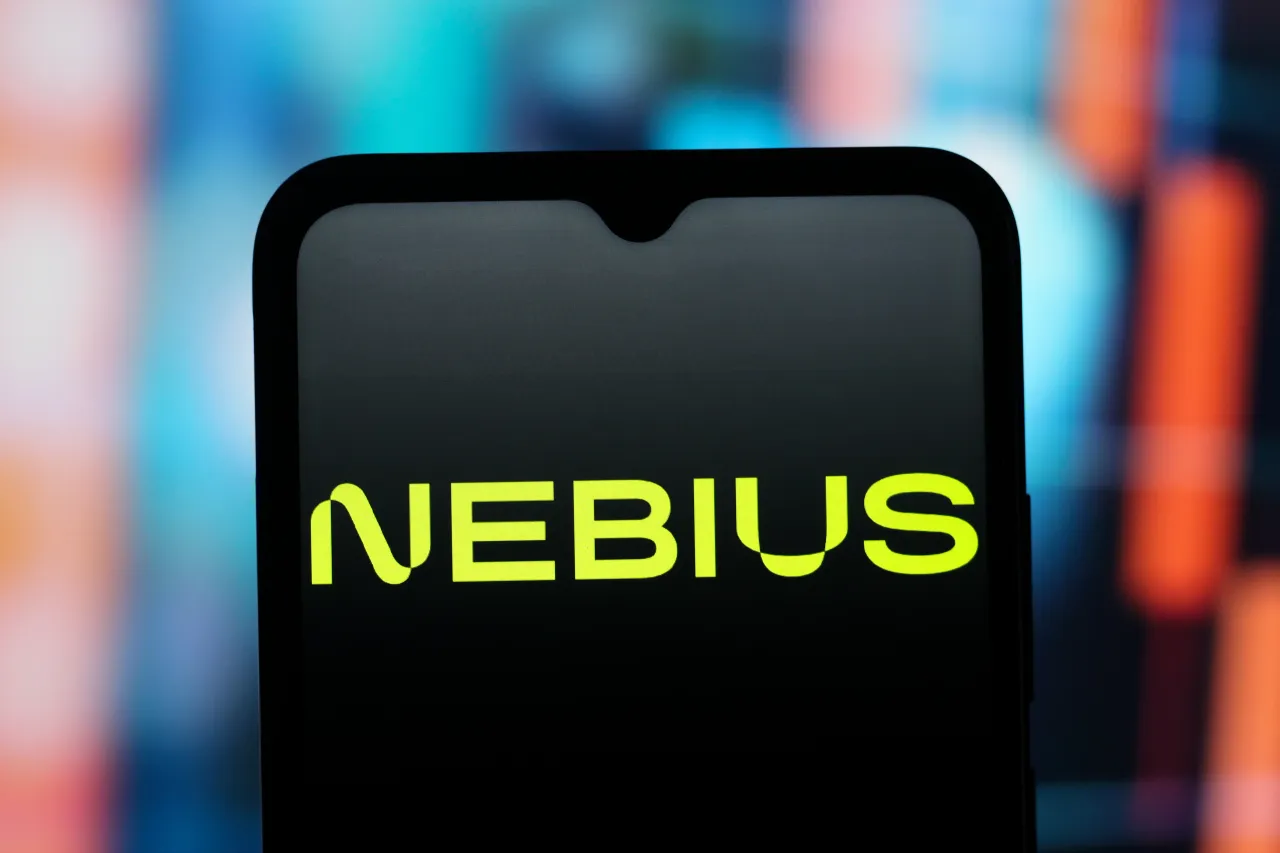 In this photo illustration, the Nebius Group logo is seen displayed on a smartphone screen. (Photo Illustration by Thomas Fuller/SOPA Images/LightRocket via Getty Images)