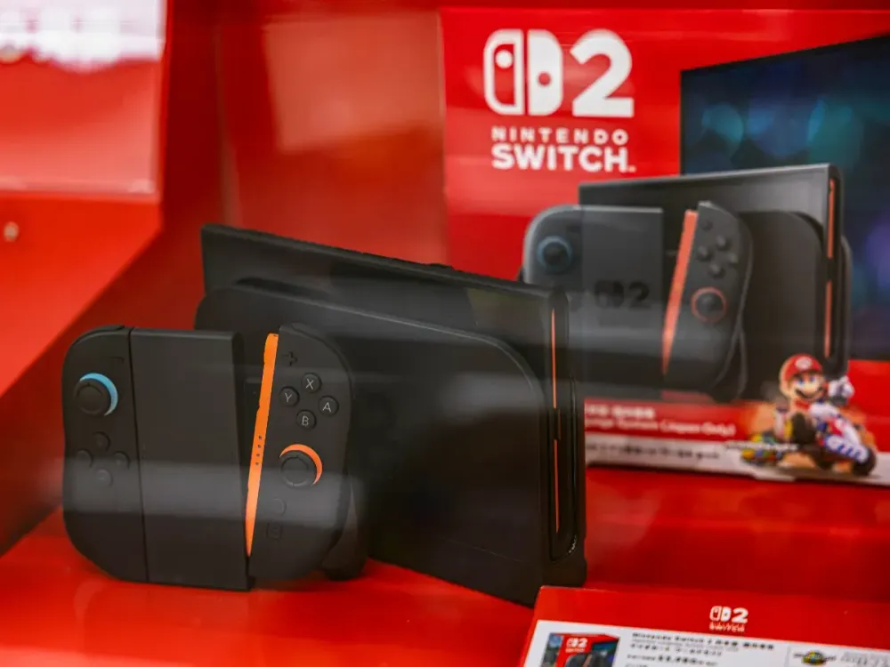 Nintendo Switch 2 on display inside an electronics store in Yokohama. (Photo by Stanislav Kogiku/SOPA Images/LightRocket via Getty Images)