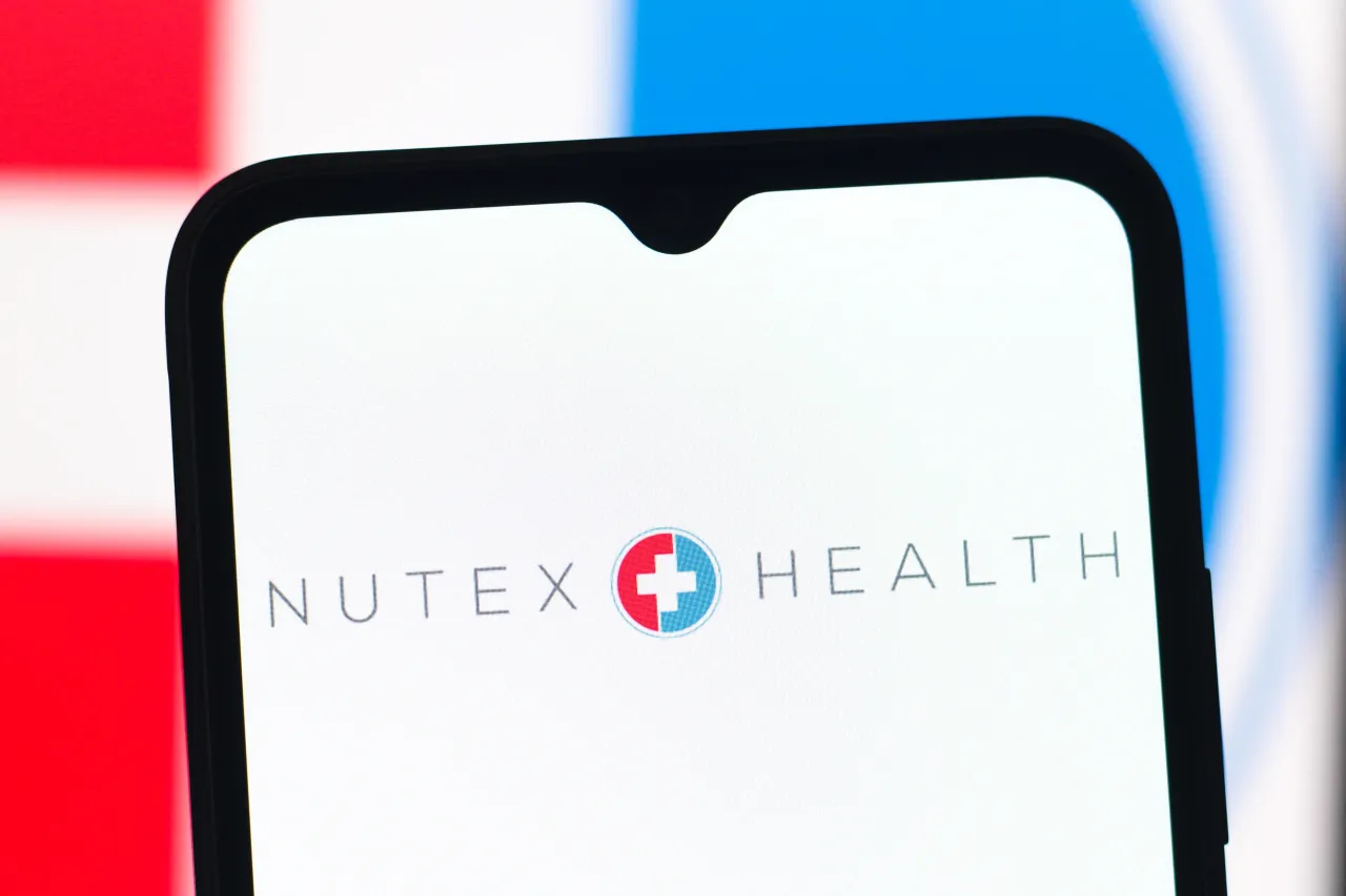 In this photo illustration, the Nutex Health logo is seen displayed on a smartphone screen. (Photo Illustration by Thomas Fuller/SOPA Images/LightRocket via Getty Images)