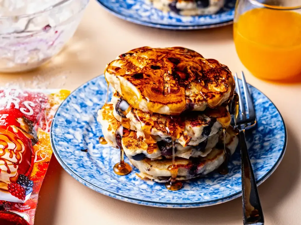 Blueberry Pancakes photographed for Food in Washington, DC on January 27, 2025. (Photo by Scott Suchman for The Washington Post via Getty Images; food styling by Lisa Cherkasky for The Washington Post via Getty Images)