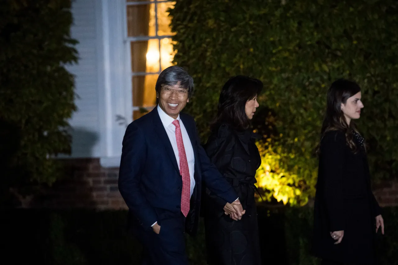 Dr. Patrick Soon-Shiong arrives at Trump National Golf Club Bedminster in Bedminster Township, N.J. on Saturday, Nov. 19, 2016. (Photo by Jabin Botsford/The Washington Post via Getty Images)