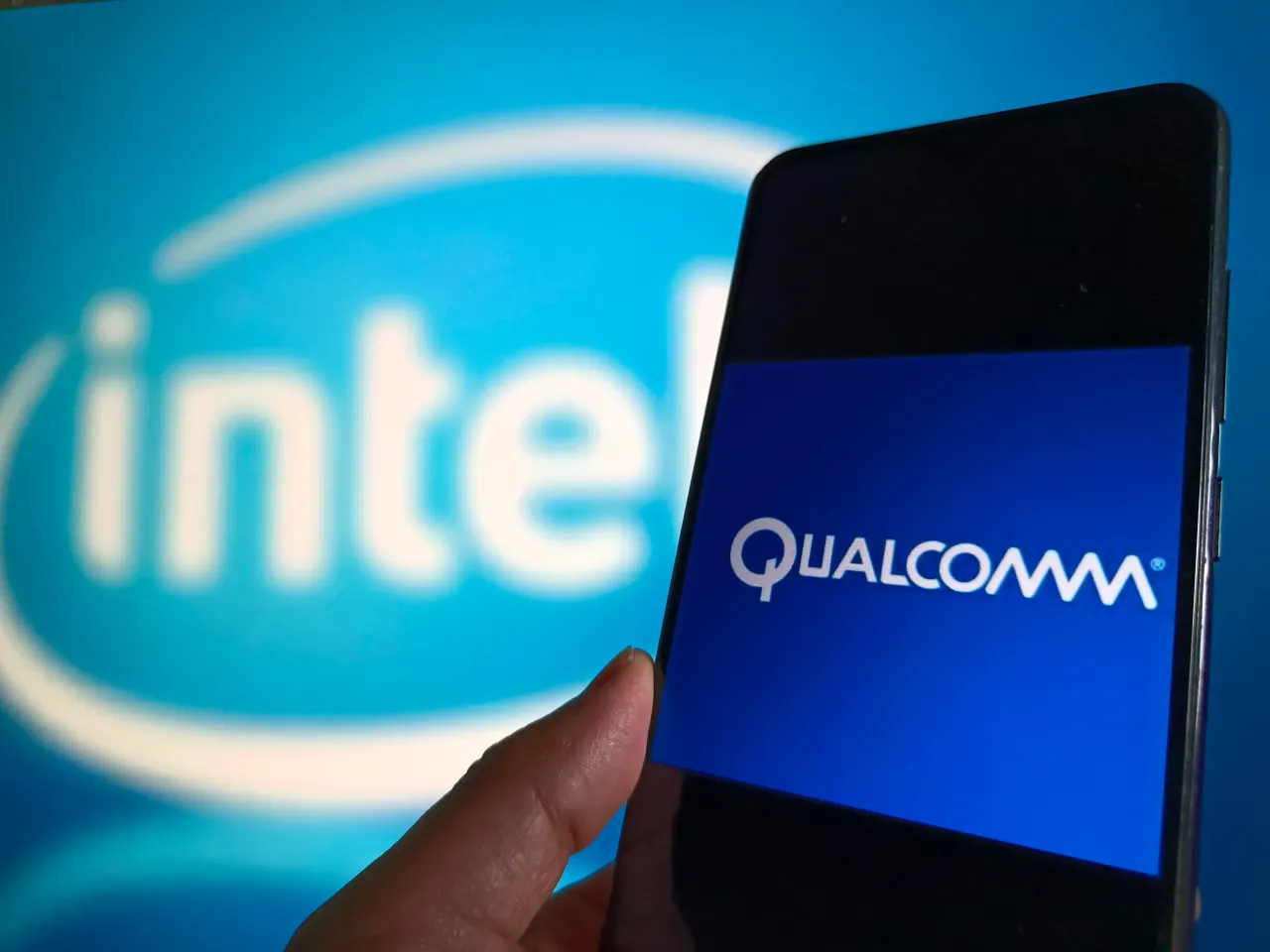 Qualcomm and Intel logos