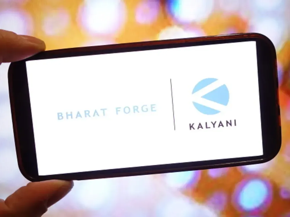 In this photo illustration, the Bharat Forge Limited company logo is seen displayed on a smartphone screen. (Photo Illustration by Piotr Swat/SOPA Images/LightRocket via Getty Images)