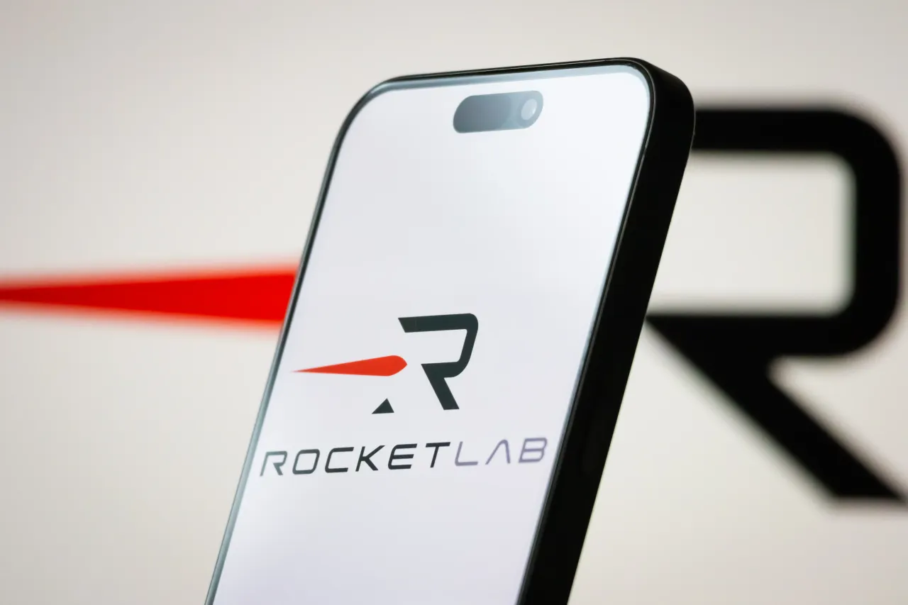 In this photo illustration, the logo of Rocket Lab USA, Inc. is displayed on a smartphone screen on May 06, 2025, in Chongqing, China. (Photo illustration by Cheng Xin/Getty Images)