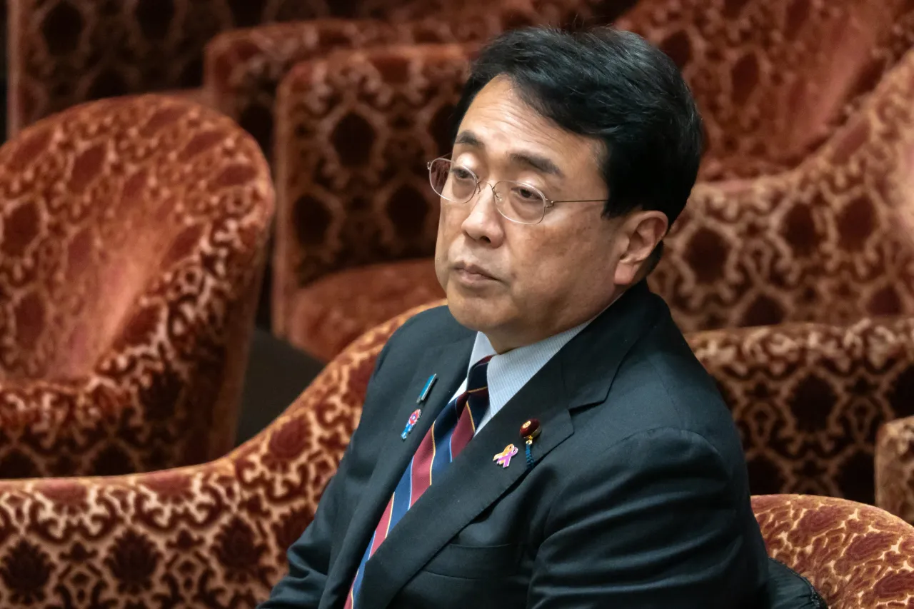 Japan's Minister in charge of Economic Revitalization Ryosei Akazawa attends a budget committee meeting of an extraordinary session at the Lower House of the Diet on August 4 in Tokyo, Japan. (Photo by Tomohiro Ohsumi/Getty Images)
