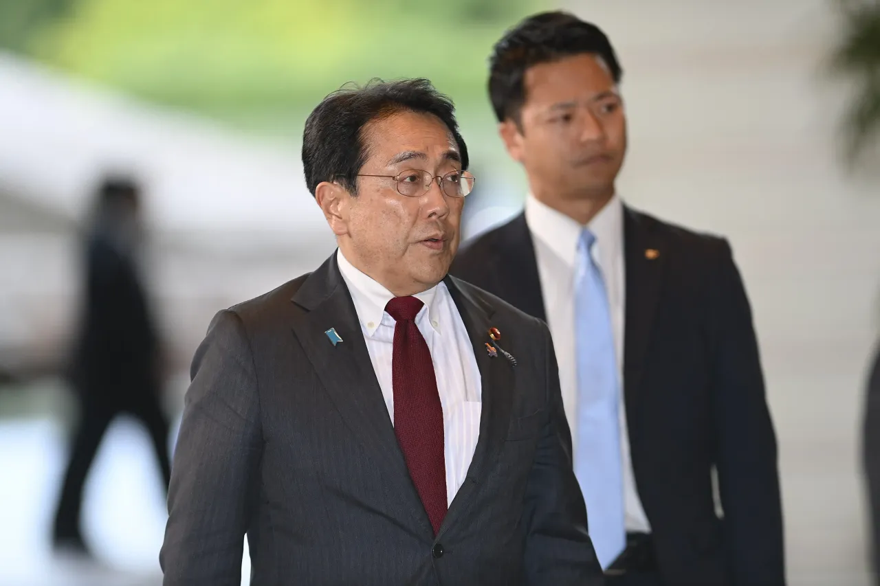 Japan's newly named Economic Revitalization Minister, Ryosei Akazawa, arrives at the prime minister's official residence on October 1, 2024. (Photo by David Mareuil/Anadolu via Getty Images)