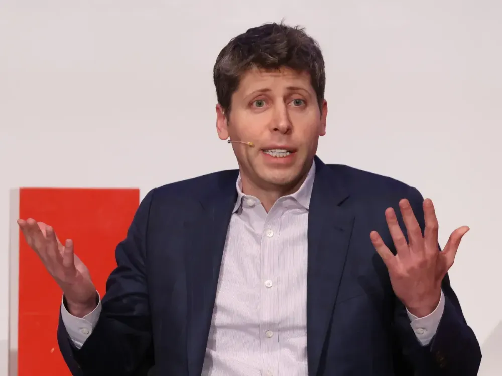 Sam Altman, former co-founder and CEO of OpenAI, speaks during a panel discussion titled "The Age of AI" at the Technical University of Berlin on February 07, 2025 in Berlin, Germany. (Photo by Sean Gallup/Getty Images)