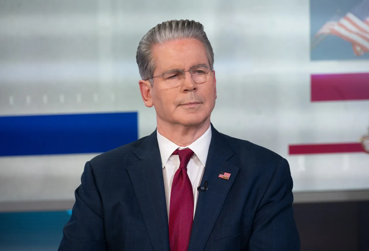 US Treasury Secretary Scott Bessent visits "Kudlow" at Fox Business Network Studios on August 12, 2025 in New York City. (Photo by Noam Galai/Getty Images)