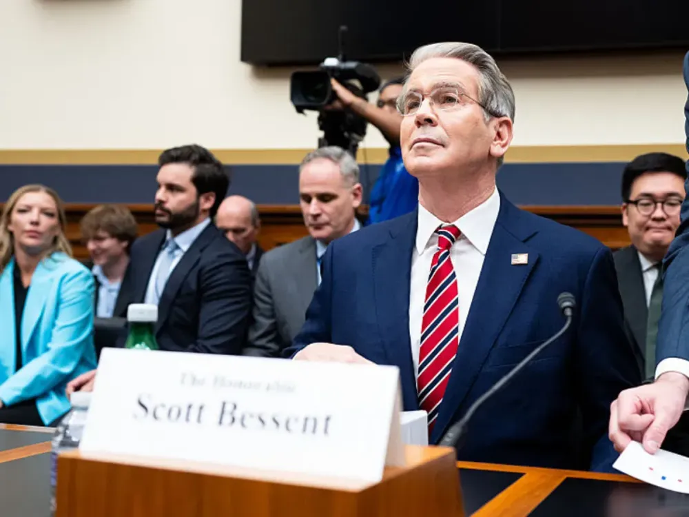 Secretary of the Treasury Scott Bessent arrives for the House Financial Services Committee hearing on Wednesday, May 7, 2025. (Bill Clark/CQ-Roll Call, Inc via Getty Images)