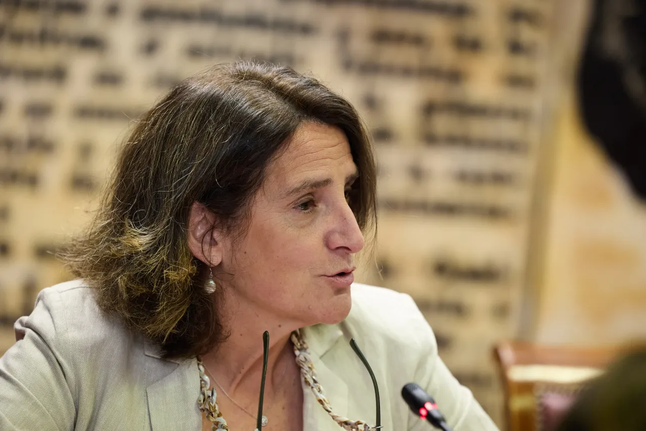 First Vice-President and Commissioner for Competition of the European Commission, Teresa Ribera, appears during the Commission on the 'Koldo case' in the Senate, on June 9, 2025, in Madrid, Spain. (Photo By Jesus Hellin/Europa Press via Getty Images)