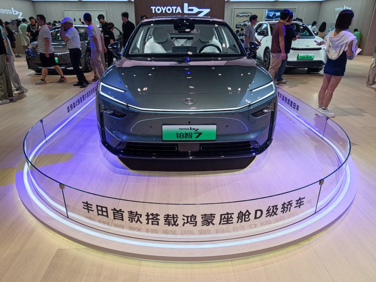 The Toyota bZ7 battery electric full-size sedan is on display during the 2025 Guangdong-Hong Kong-Macao Greater Bay Area International Auto Show on May 31, 2025. (Photo by VCG/VCG via Getty Images)