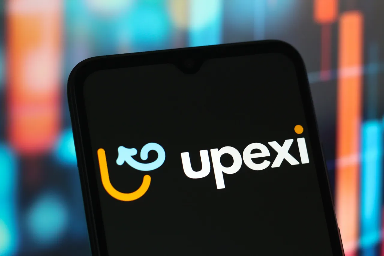 In this photo illustration, the Upexi logo is seen displayed on a smartphone screen. (Photo Illustration by Thomas Fuller/SOPA Images/LightRocket via Getty Images)