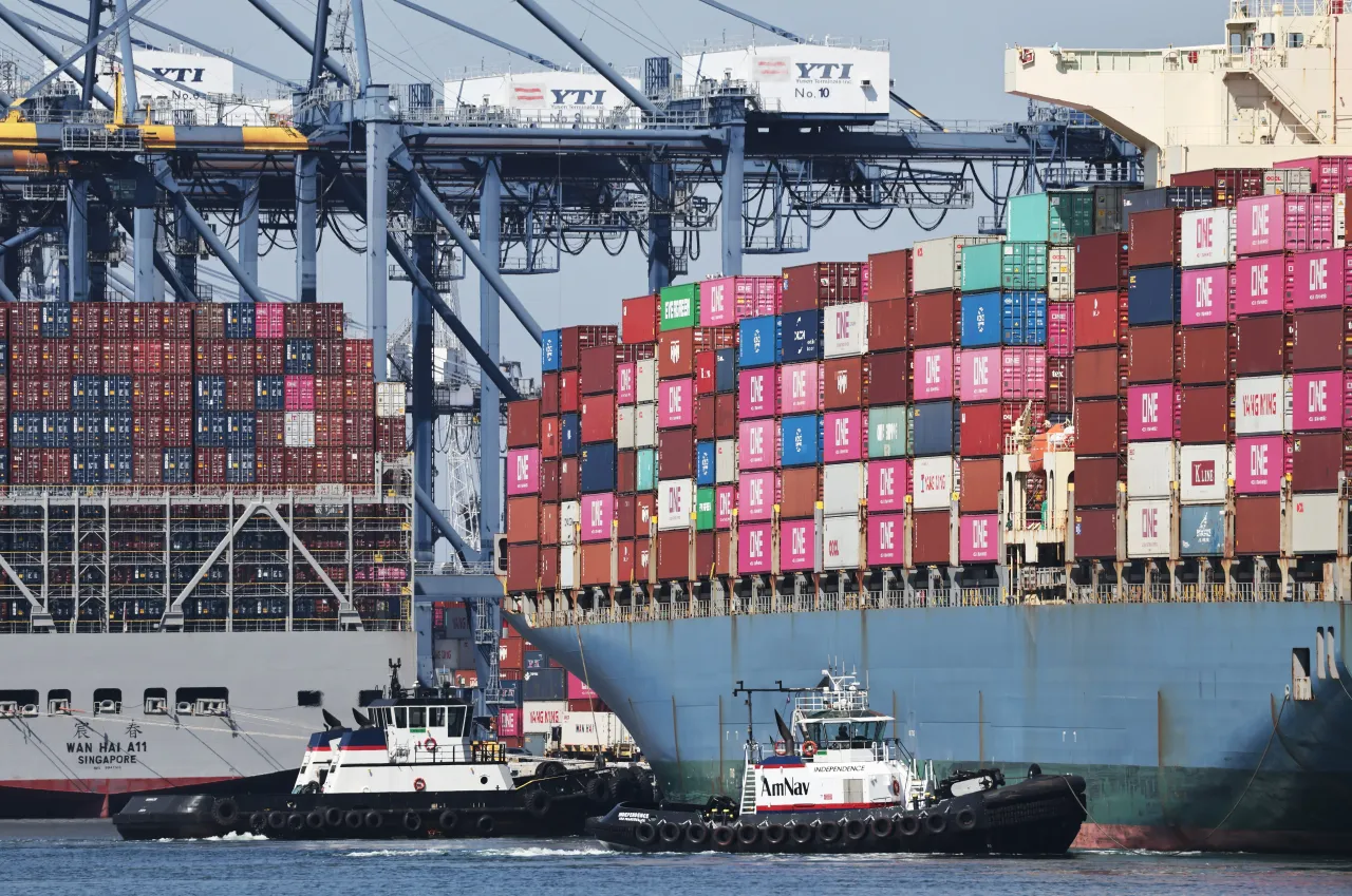 A new wave of container ships have started arriving in the Ports of L.A. and Long Beach amid efforts to beat potential tariff increases ahead of an August 12 deadline set by President Trump for a trade deal with China. (Photo by Mario Tama/Getty Images)