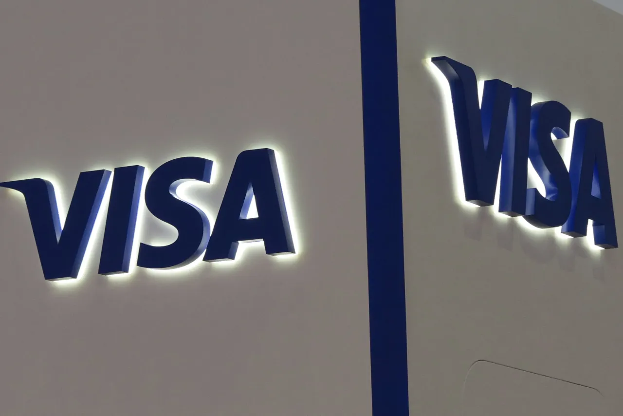 The VISA logo is at the 3rd China International Supply Chain Expo in Beijing, China, on July 20, 2025. (Photo by Costfoto/NurPhoto via Getty Images)
