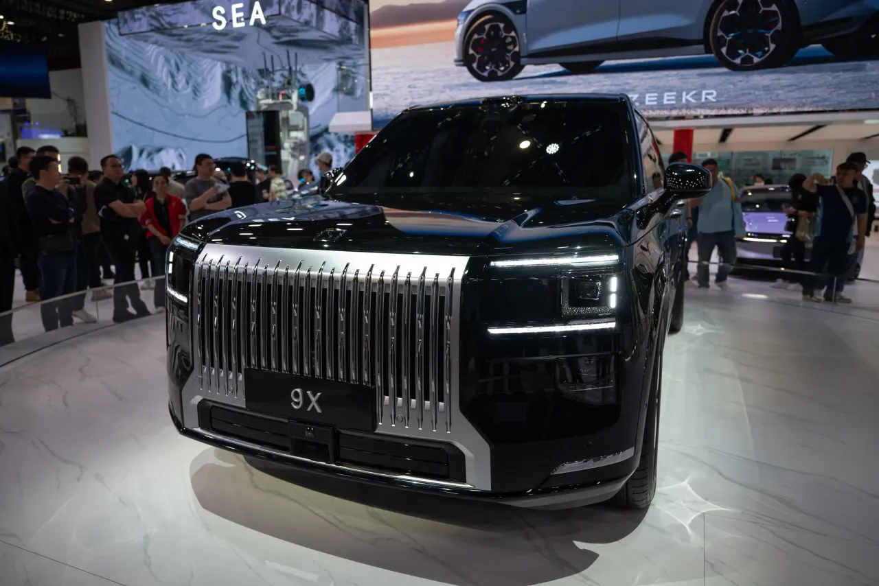 The ZEEKR 9X is on display during the 2025 Shanghai International Automobile Exhibition. (Photo by Stringer/Anadolu via Getty Images)
