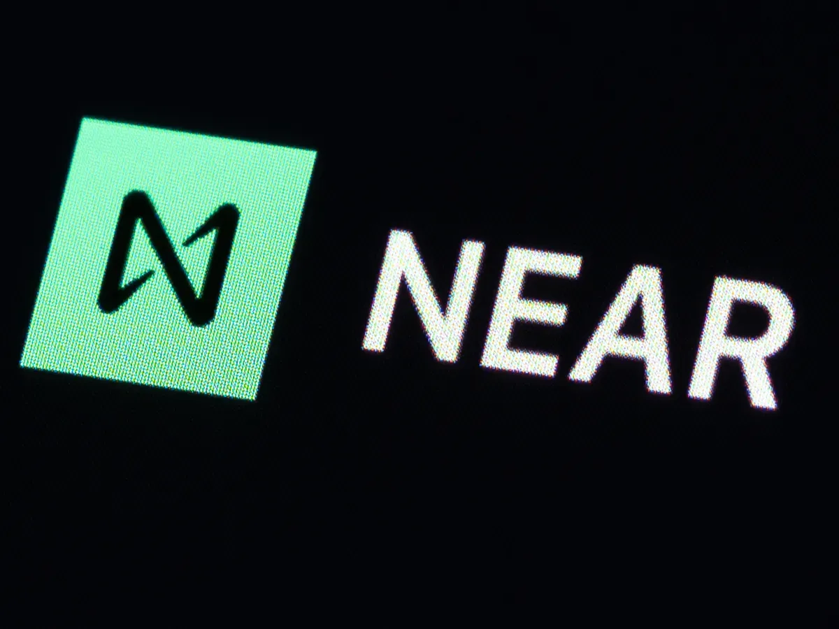 The logo of the NEAR protocol (NEAR) cryptocurrency can be seen on the CoinMarcetCap trading platform. Photo: Silas Stein/dpa (Photo by Silas Stein/picture alliance via Getty Images)