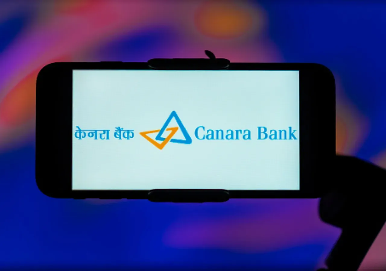 In this photo illustration, the Canara Bank logo is seen displayed on a mobile phone screen. (Photo Illustration by Idrees Abbas/SOPA Images/LightRocket via Getty Images)
